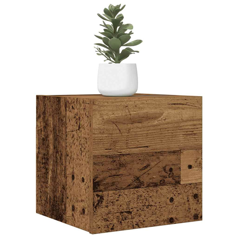 Dulapuri TV de perete, 2 buc., lemn vechi, 30,5x30x30 cm