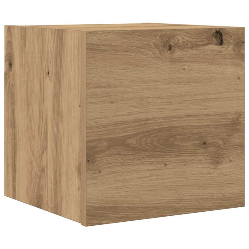 Dulap TV montaj pe perete, stejar artizanal, 30,5x30x30 cm
