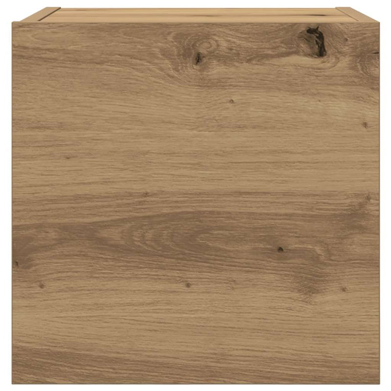 Dulap TV montaj pe perete, stejar artizanal, 30,5x30x30 cm