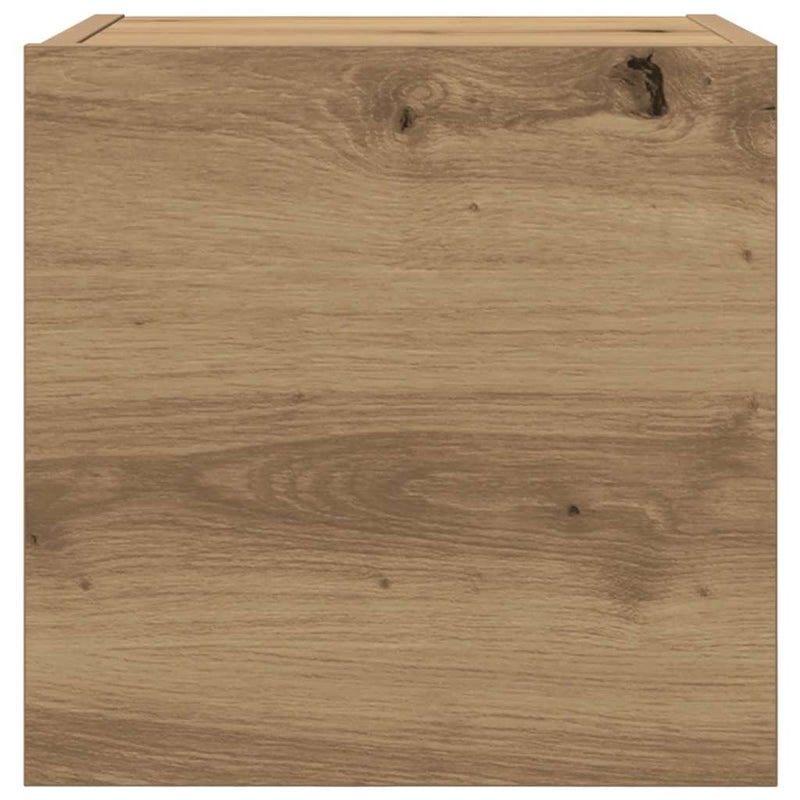 Dulapuri TV montaj perete 2 buc. stejar artizanal 30,5x30x30 cm