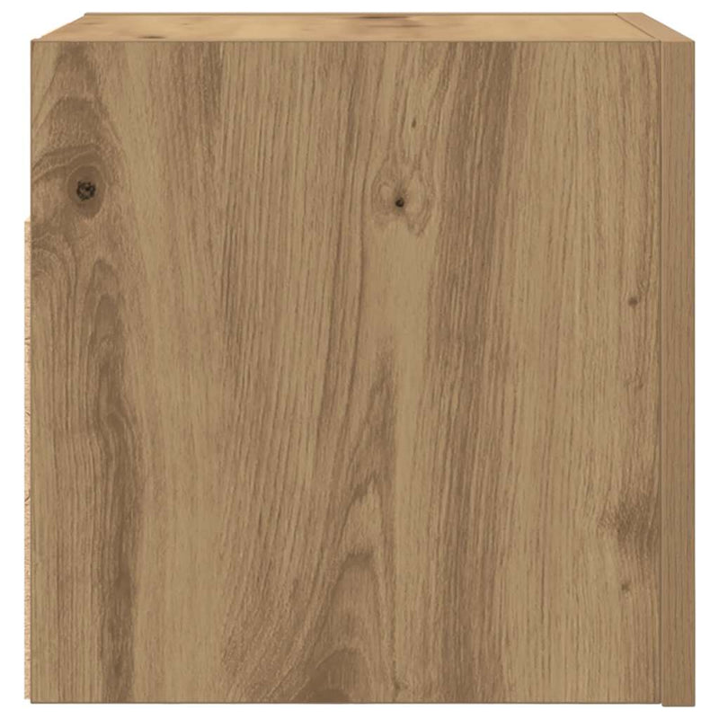 Dulapuri TV montaj perete 2 buc. stejar artizanal 30,5x30x30 cm