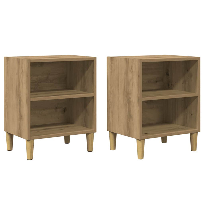 Noptiere 2 buc Stejar artizanal 40x30x50 cm Lemn prelucrat