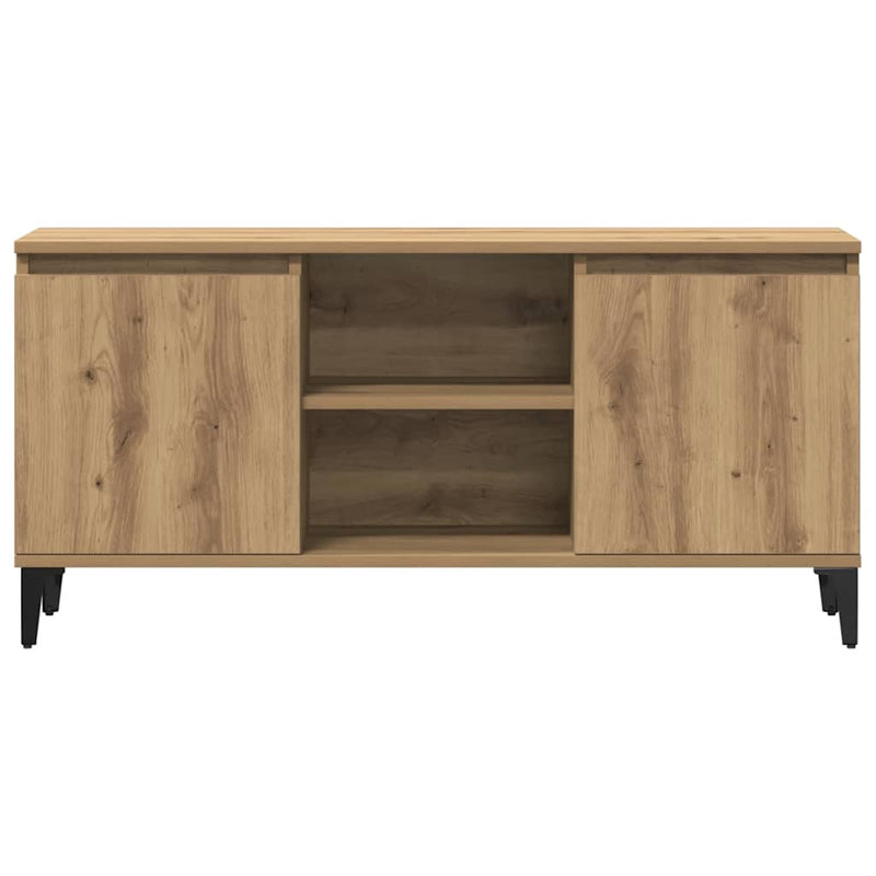 Comodă TV, stejar artizanal, 102x35x50 cm, lemn prelucrat