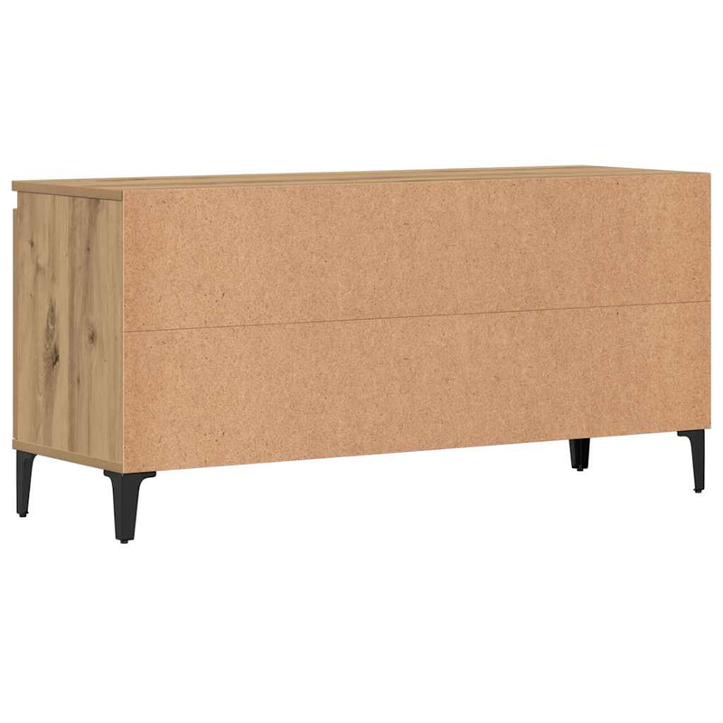 Comodă TV, stejar artizanal, 102x35x50 cm, lemn prelucrat