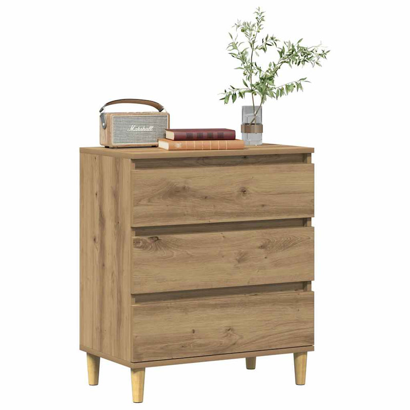 Bufetă Stejar artizanal 60x35x70 cm Lemn prelucrat