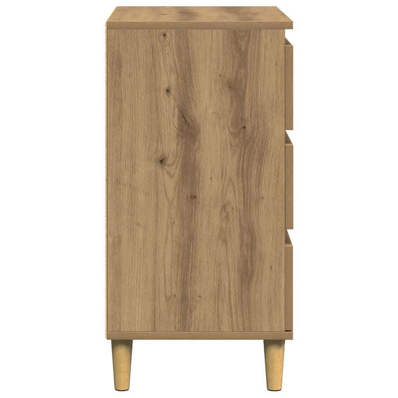 Bufetă Stejar artizanal 60x35x70 cm Lemn prelucrat