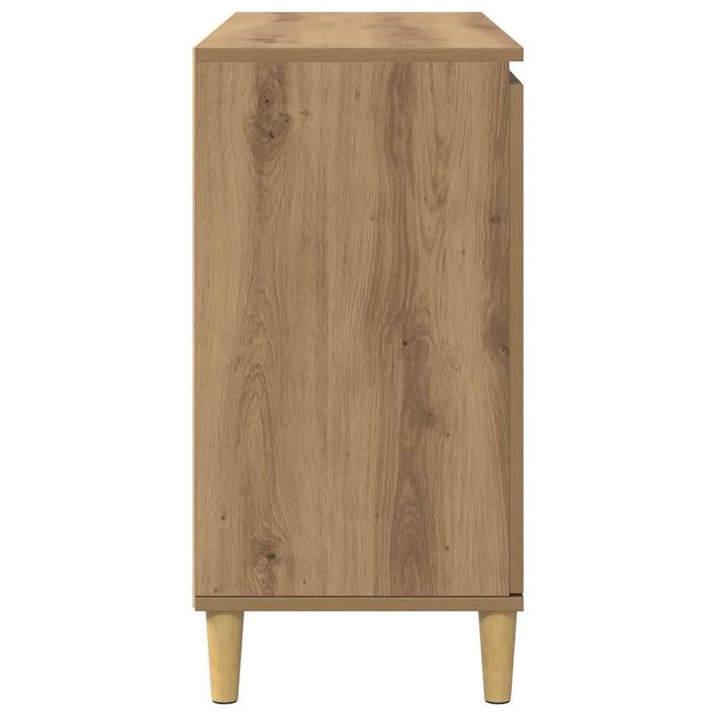 Servantă, stejar artizanal, 102x35x70 cm, lemn prelucrat