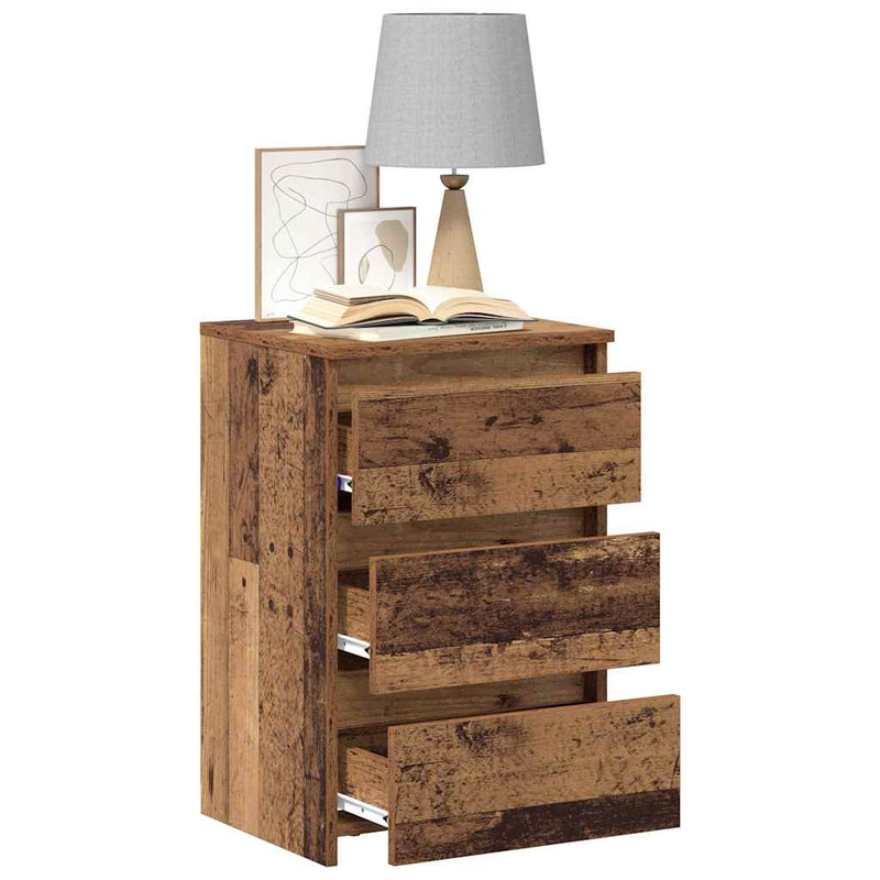 Noptiere, 2 buc., lemn vechi, 40x35x62,5 cm, lemn prelucrat