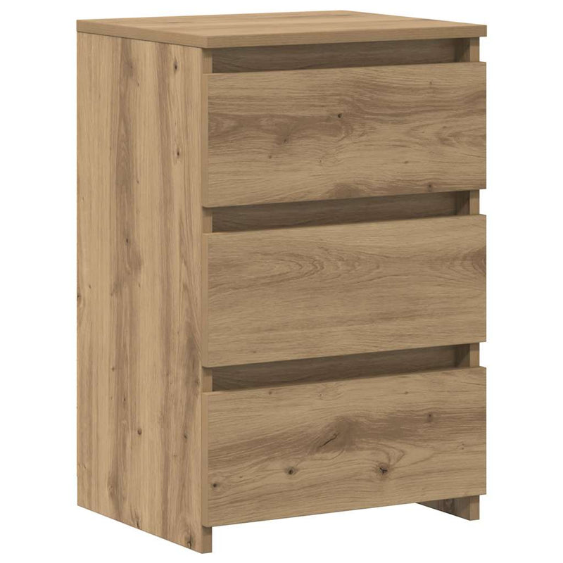 Noptiere, 2 buc., stejar artizanal 40x35x62,5 cm lemn prelucrat