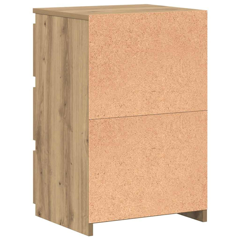 Noptiere, 2 buc., stejar artizanal 40x35x62,5 cm lemn prelucrat