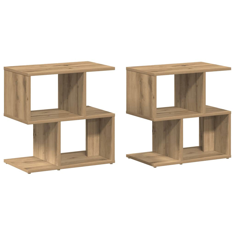 Noptiere 2 buc. stejar artizanal 50x30x51,5 cm lemn prelucrat