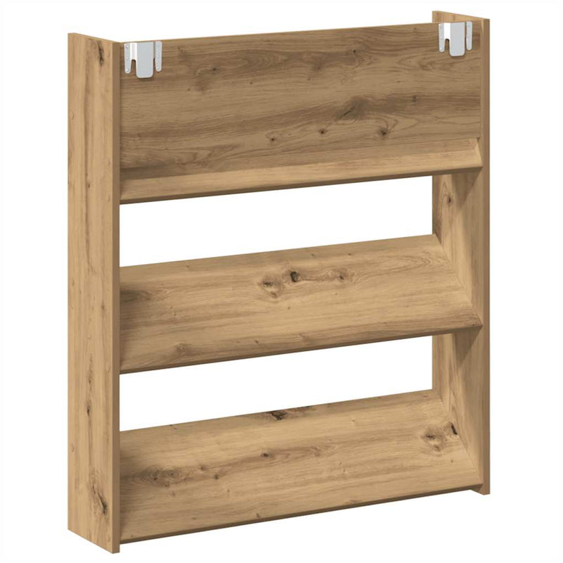 Pantofar perete, stejar artizanal, 80x18x90 cm, lemn prelucrat