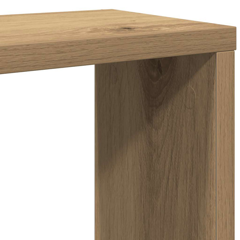 Rafturi de perete cub 2 buc. stejar artizanal, 30x15x30 cm lemn