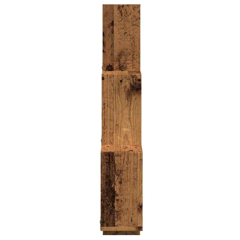 Raft de perete cub, lemn vechi, 78x15x93 cm, lemn prelucrat