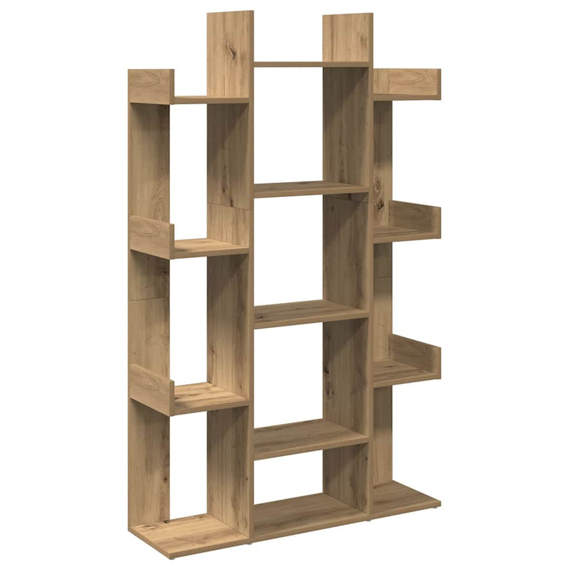 Bibliotecă, Stejar artizanal, 86x25,5x140 cm, lemn prelucrat