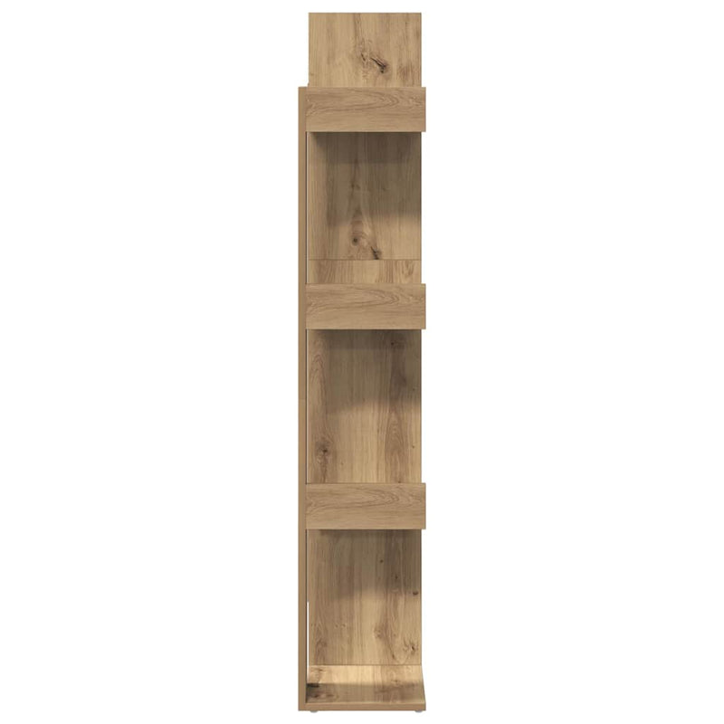 Bibliotecă, Stejar artizanal, 86x25,5x140 cm, lemn prelucrat