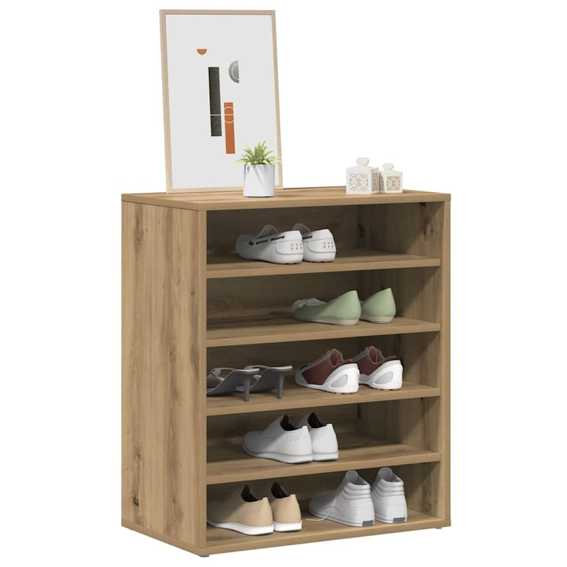 Dulap pentru pantofi 60 x 35 x 70 cm Stejar Artizanal 5 rafturi
