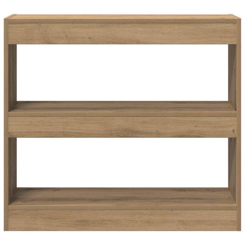 Bibliotecă/Separator de cameră, Stejar artizanal, 80x30x72 cm