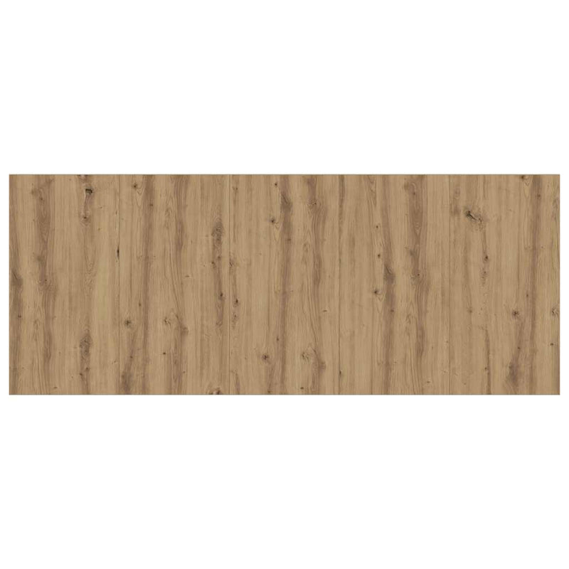Tăblie de pat cu LED, stejar artizanal, 200x1,5x80 cm, lemn
