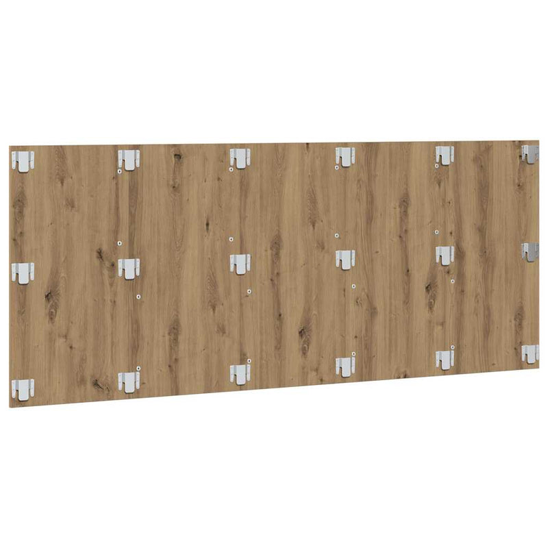 Tăblie de pat cu LED, stejar artizanal, 200x1,5x80 cm, lemn