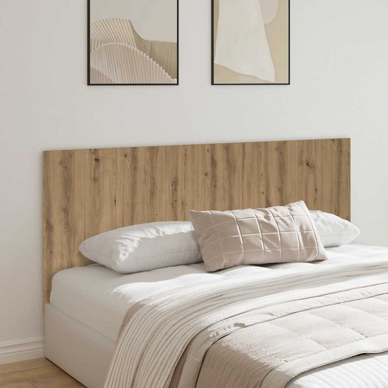 Tăblie de pat cu LED, stejar artizanal, 200x1,5x80 cm, lemn