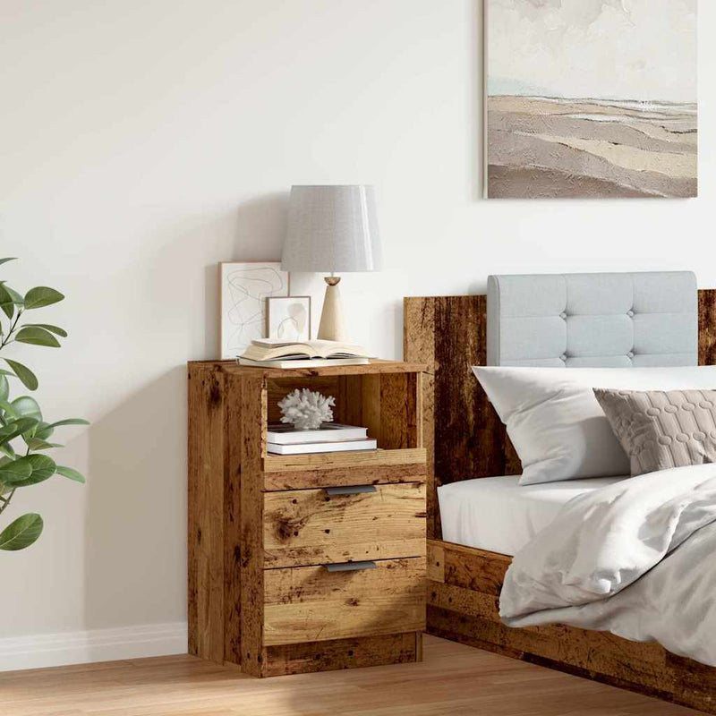 Bedside Cabinet Lemn vechi Medium Engineered wood