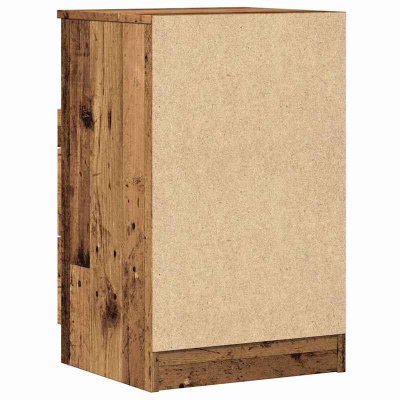 Bedside Cabinet 2 buc. Lemn vechi Small Engineered wood