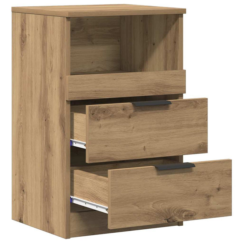 Bedside Cabinet Stejar Artizanal Medium Engineered Wood