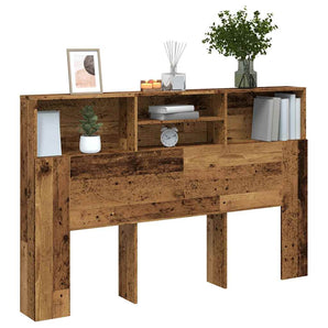 Tăblie pat cu dulap, lemn vechi 160x19x103,5 cm lemn prelucrat