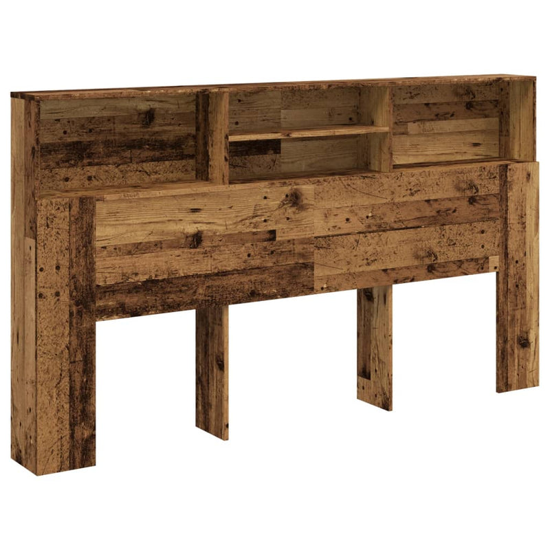 Tăblie pat cu dulap, lemn vechi 180x19x103,5 cm lemn prelucrat