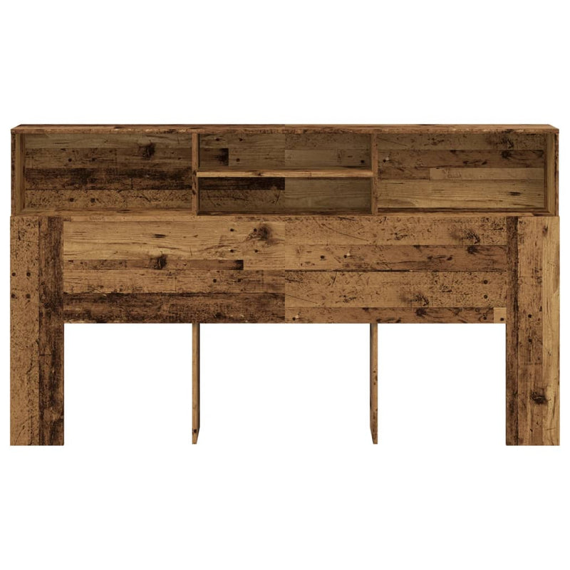 Tăblie pat cu dulap, lemn vechi 180x19x103,5 cm lemn prelucrat