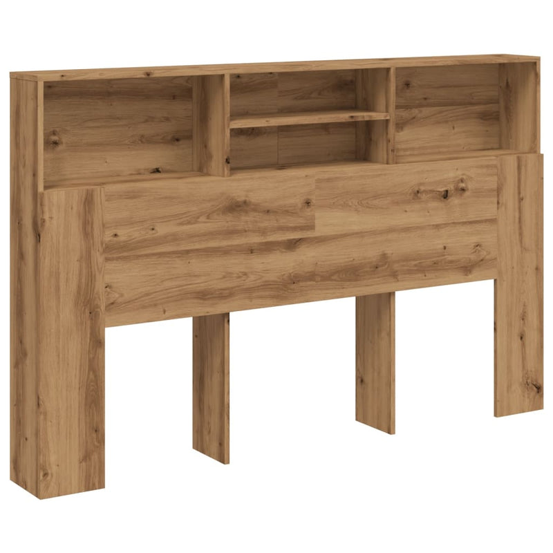 Dulap cu tăblie de pat, stejar artizanal, 180x19x103,5 cm, lemn stratificat