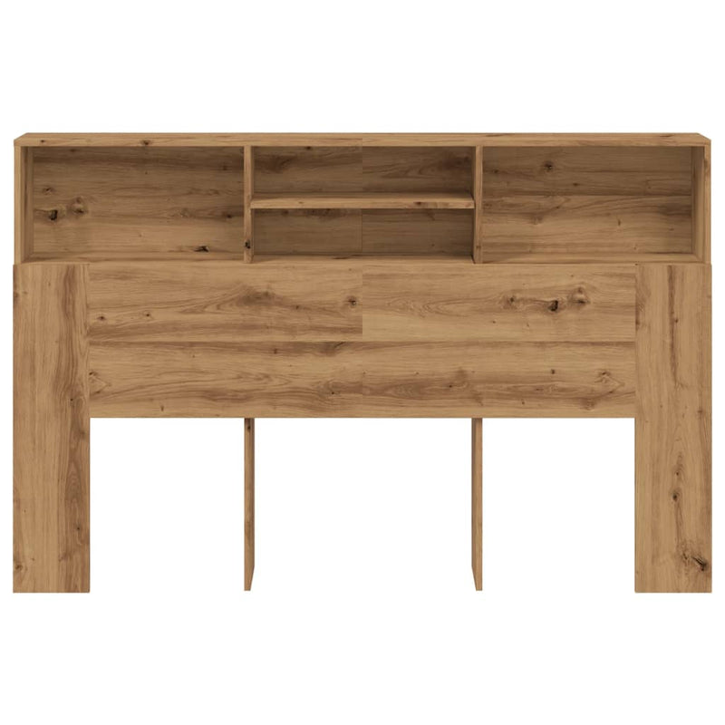 Dulap cu tăblie de pat, stejar artizanal, 180x19x103,5 cm, lemn stratificat