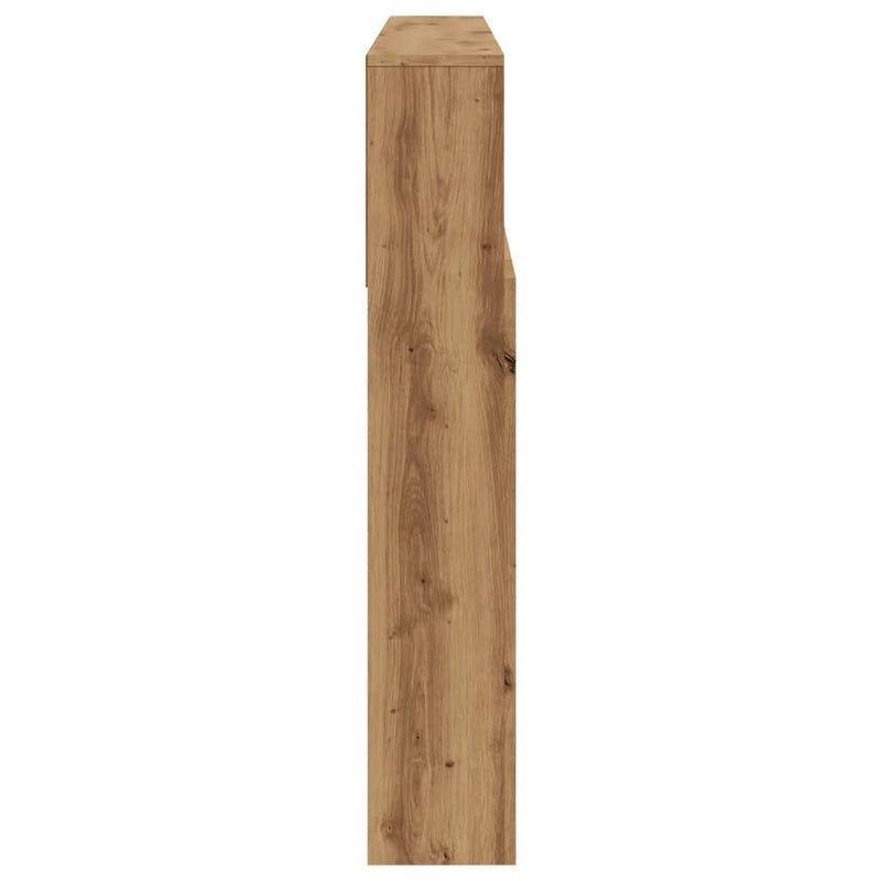 Dulap cu tăblie de pat, stejar artizanal, 180x19x103,5 cm, lemn stratificat