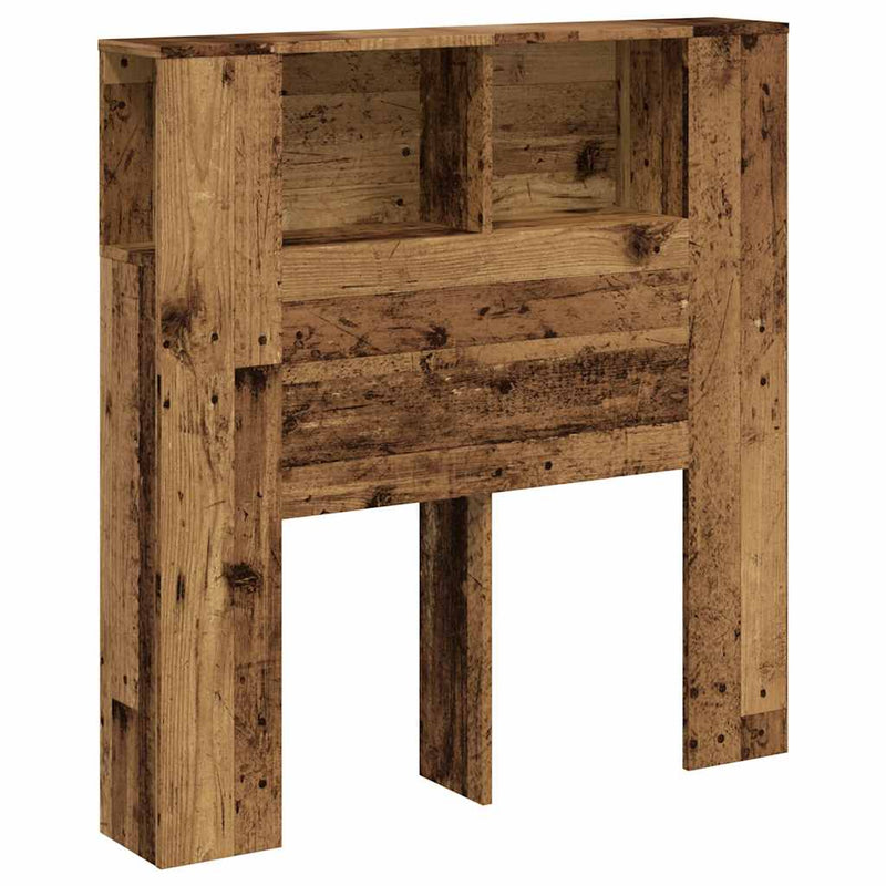 Tăblie pat cu dulap, lemn vechi 100x18,5x102,5 cm lemn prelucrat