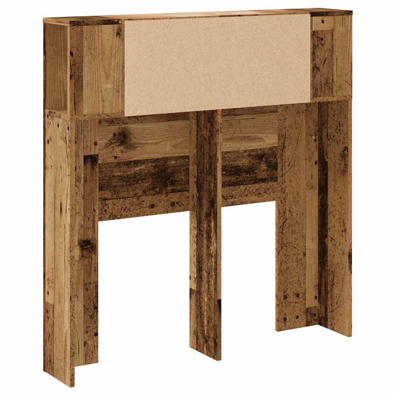 Tăblie pat cu dulap, lemn vechi 100x18,5x102,5 cm lemn prelucrat