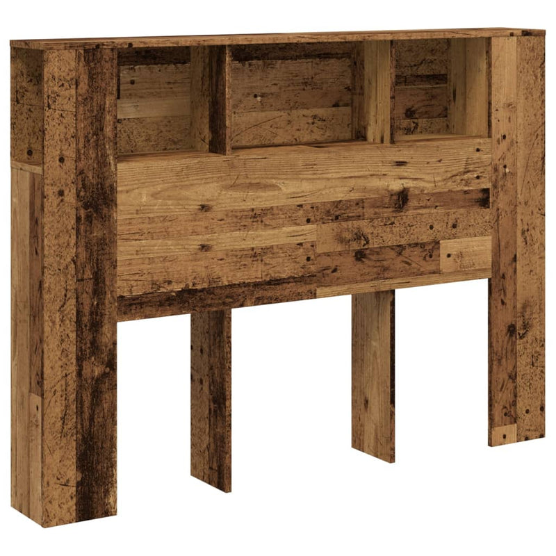 Tăblie pat cu dulap lemn vechi 140x18,5x102,5 cm lemn prelucrat