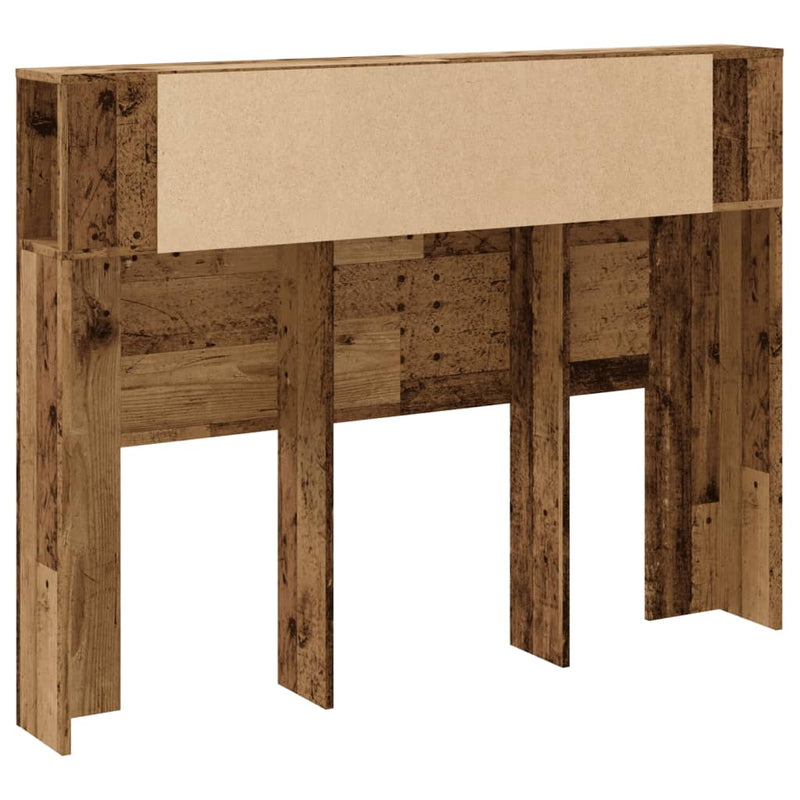 Tăblie pat cu dulap lemn vechi 140x18,5x102,5 cm lemn prelucrat