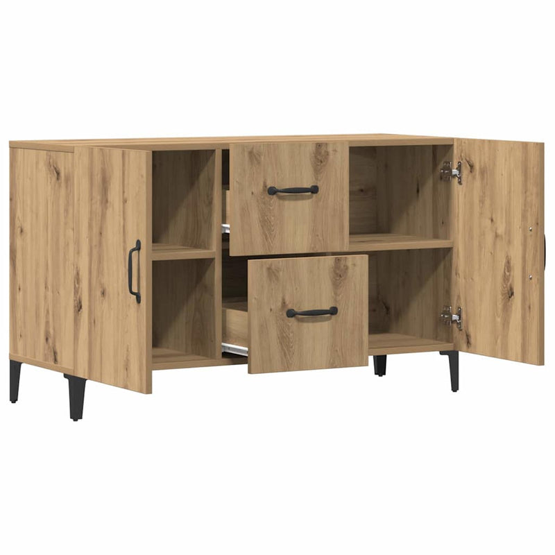 Dulap, stejar artizanal, 100x36x60 cm, lemn prelucrat