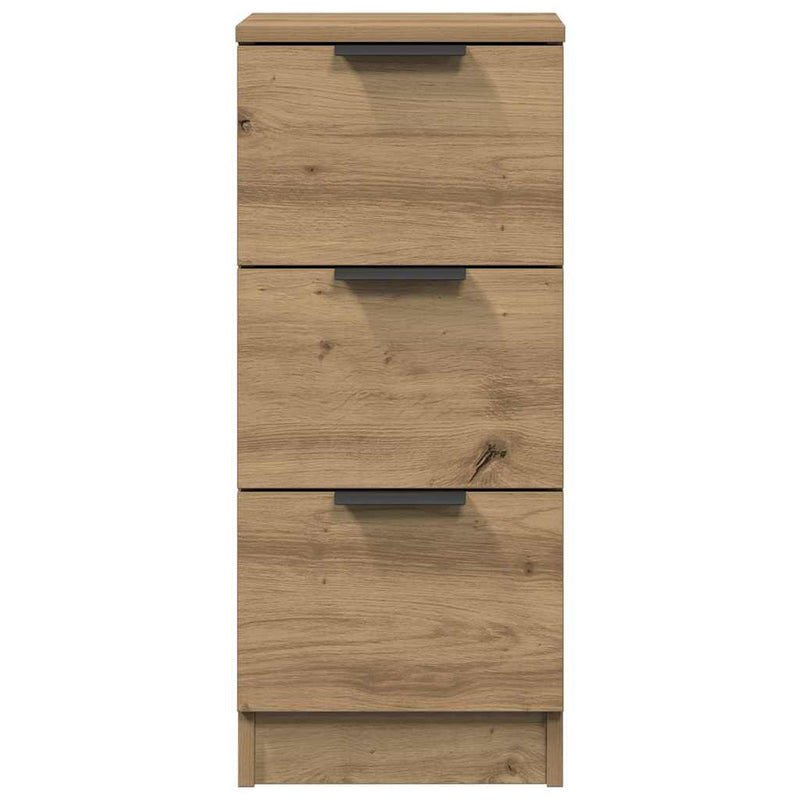 Dulapuri, 2 buc., stejar artizanal, 30x30x70 cm, lemn compozit