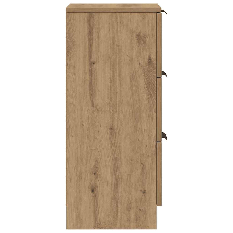 Dulapuri, 2 buc., stejar artizanal, 30x30x70 cm, lemn compozit