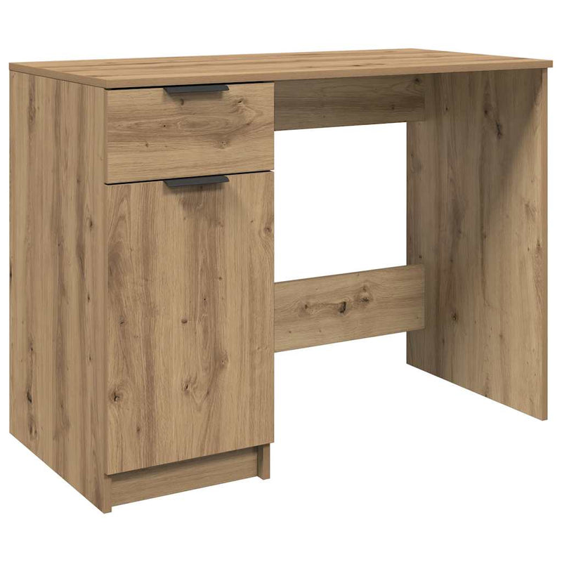 Birou, stejar artizanal, 100x50x75 cm, lemn prelucrat