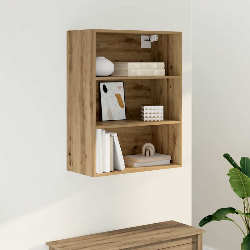 Dulap de perete suspendat, Stejar artizanal, 69,5x32,5x90 cm