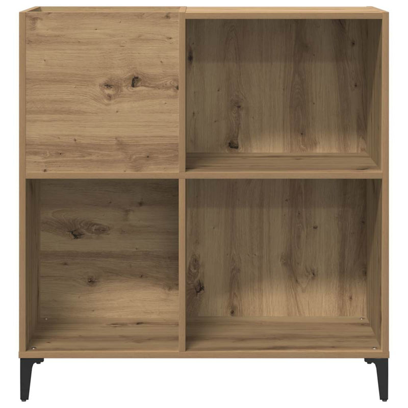 Dulap discuri stejar artizanal 84,5x38x89 cm lemn prelucrat
