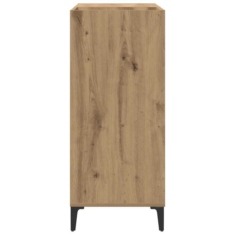 Dulap discuri stejar artizanal 84,5x38x89 cm lemn prelucrat
