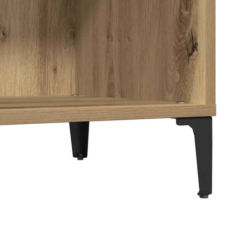 Dulap discuri stejar artizanal 84,5x38x89 cm lemn prelucrat