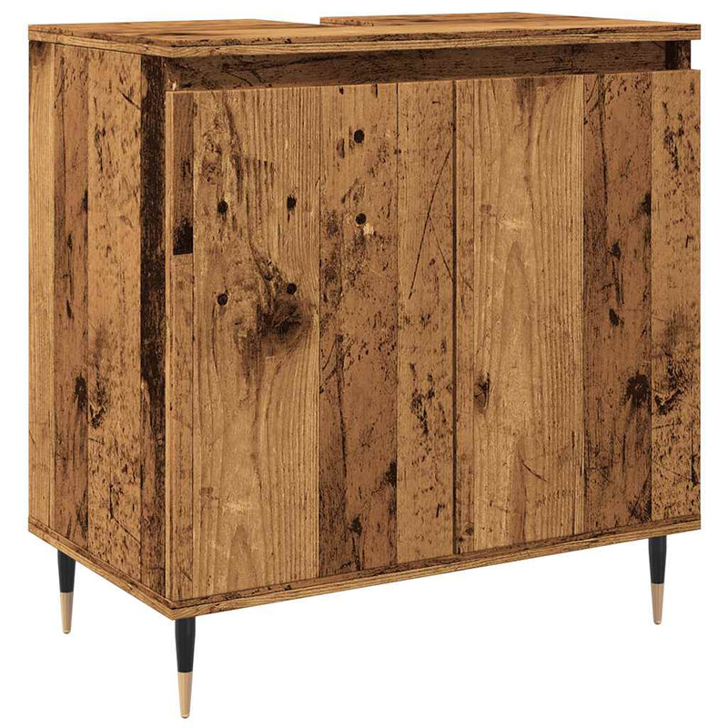 Dulap de baie, lemn vechi, 58x33x60 cm, lemn prelucrat