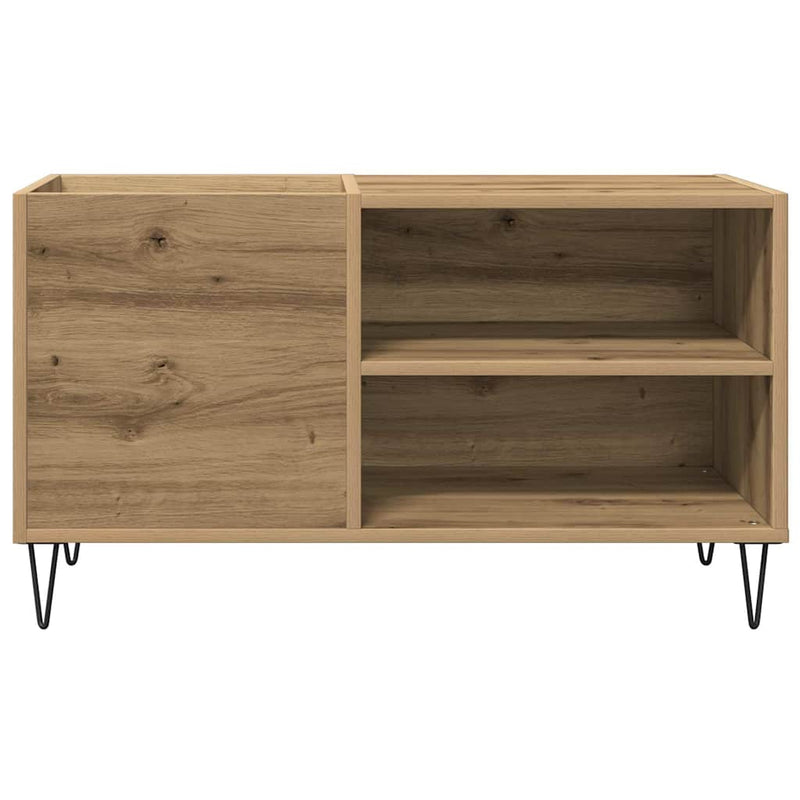 Dulap discuri stejar artizanal, 84,5x38x48 cm, lemn prelucrat