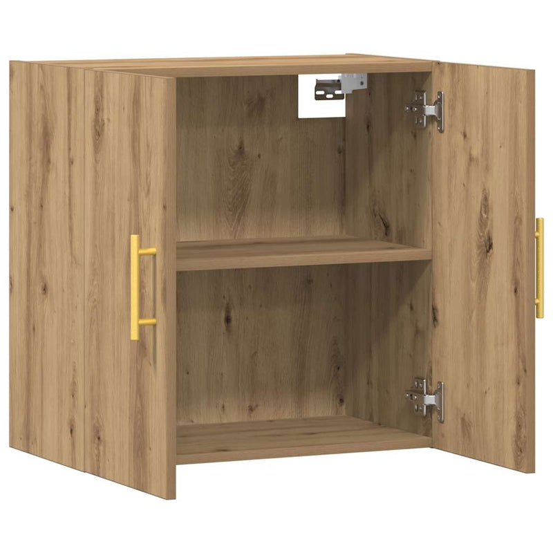Dulap de perete, stejar artizanal, 60x31x60 cm, lemn prelucrat