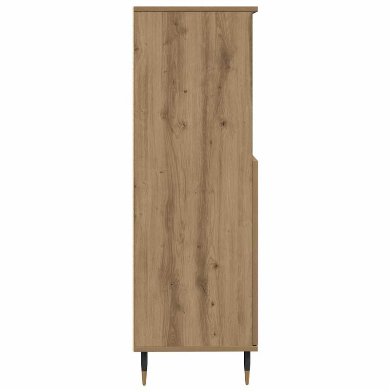 Dulap înalt, stejar artizanal, 60x36x110 cm, lemn prelucrat